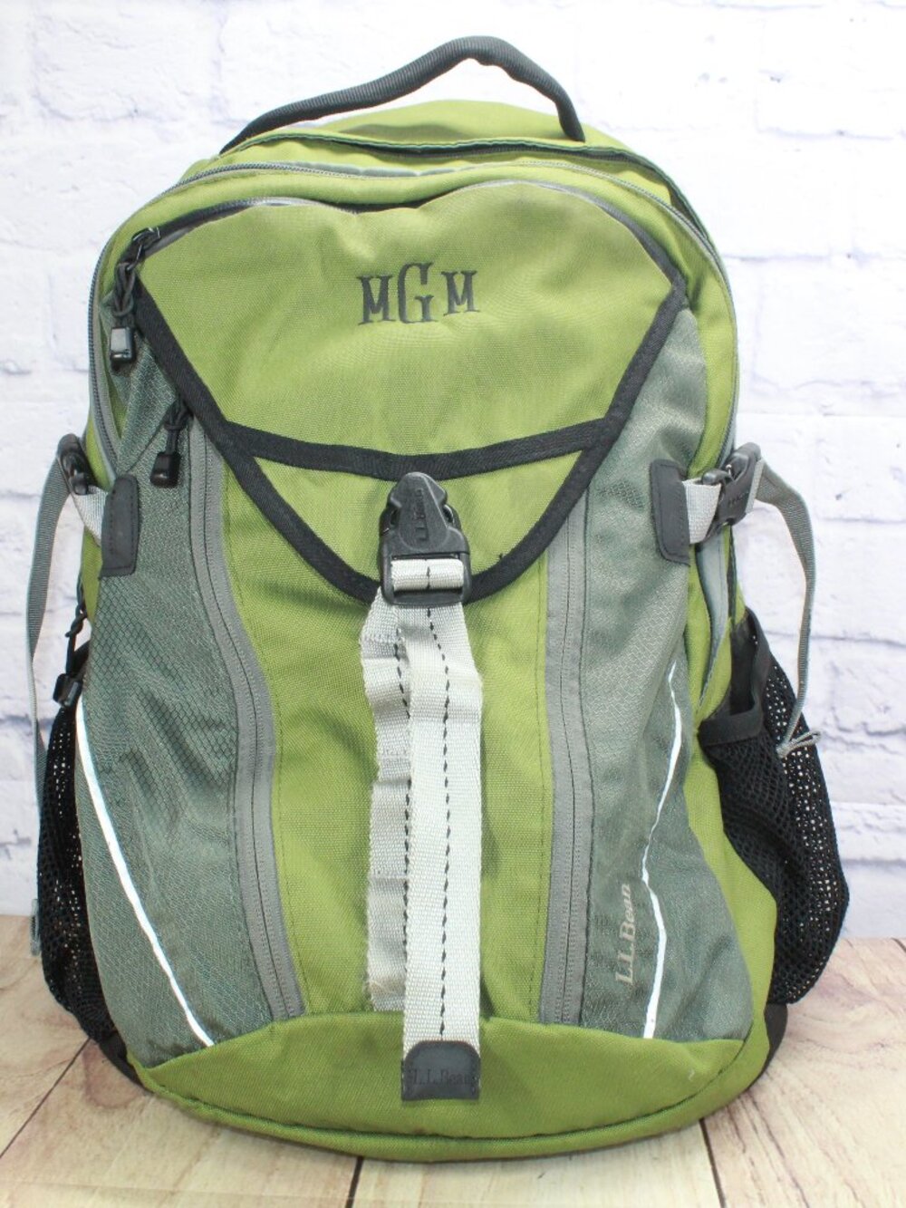 LL Bean Unisex Adult Zip Daypack Laptop Compartment School Hiking Backpack Green